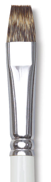 Bob Ross Synthetic Mongoose Brush - Bright, Size 1/2", view of Ferrule