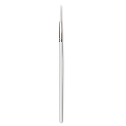 Bob Ross White Synthetic Brush - Size 2 Detail brush shown upright