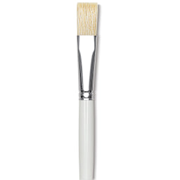 Bob Ross Hog Bristle Brush - Closeup of 3/4" Flat brush
