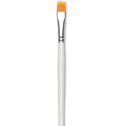 Bob Ross Gold Synthetic Brush - 1/2" Fur Brush shown upright