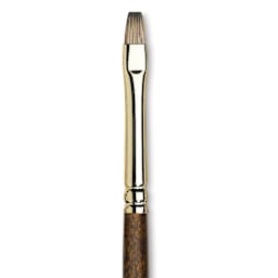 Winsor & Newton Monarch Mongoose Brush - Bright, Long Handle, Size 2, close up