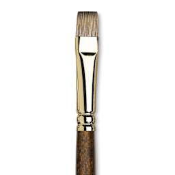 Winsor & Newton Monarch Mongoose Brush - Bright, Long Handle, Size 10, close up