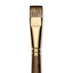 Winsor & Newton Monarch Mongoose Brush - Bright, Long Handle, Size 16, close up