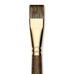 Winsor & Newton Monarch Mongoose Brush - Bright, Long Handle, Size 20, close up