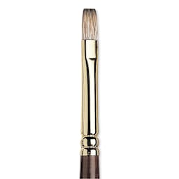 Winsor & Newton Monarch Mongoose Brush - Flat, Long Handle, Size 4