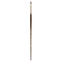 Winsor & Newton Monarch Mongoose Brush - Short Filbert, Long Handle, Size 2