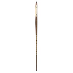 Winsor & Newton Monarch Mongoose Brush - Short Filbert, Long Handle, Size 4