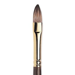 Winsor & Newton Monarch Mongoose Brush - Short Filbert, Long Handle, Size 8