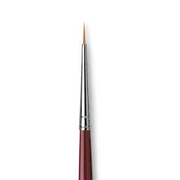 Da Vinci Kolinsky Red Oil Sable Brush - Round, Long Handle (close-up)