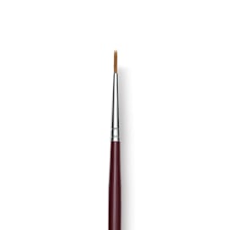Da Vinci Kolinsky Red Oil Sable Brush - Round, Long Handle, Size 2