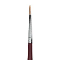 Da Vinci Kolinsky Red Oil Sable Brush - Round, Long Handle, Size 2