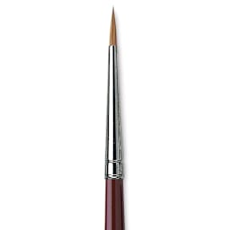 Da Vinci Kolinsky Red Oil Sable Brush - Round, Long Handle, Size 4