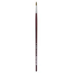 Da Vinci Kolinsky Red Oil Sable Brush - Round, Long Handle, Size 12