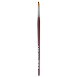Da Vinci Kolinsky Red Oil Sable Brush - Round, Long Handle, Size 18