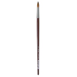Da Vinci Kolinsky Red Oil Sable Brush - Round, Long Handle, Size 24