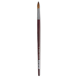 Da Vinci Kolinsky Red Oil Sable Brush - Round, Long Handle, Size 28