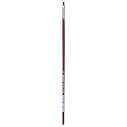 Da Vinci Kolinsky Red Oil Sable Brush - Bright, Long Handle, Size 4