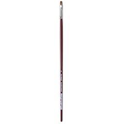 Da Vinci Kolinsky Red Oil Sable Brush - Bright, Long Handle, Size 6