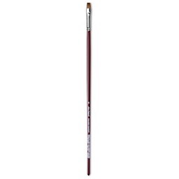 Da Vinci Kolinsky Red Oil Sable Brush - Bright, Long Handle, Size 8