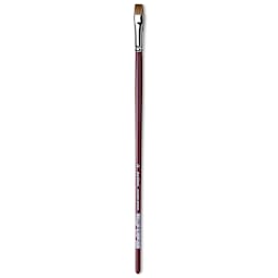 Da Vinci Kolinsky Red Oil Sable Brush - Bright, Long Handle, Size 12