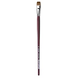 Da Vinci Kolinsky Red Oil Sable Brush - Bright, Long Handle, Size 16