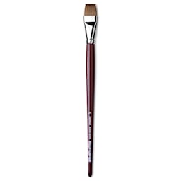 Da Vinci Kolinsky Red Oil Sable Brush - Bright, Long Handle, Size 20
