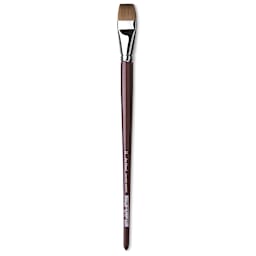 Da Vinci Kolinsky Red Oil Sable Brush - Bright, Long Handle, Size 22
