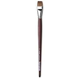 Da Vinci Kolinsky Red Oil Sable Brush - Bright, Long Handle, Size 24