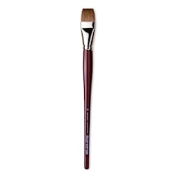 Da Vinci Kolinsky Red Oil Sable Brush - Bright, Long Handle, Size 28