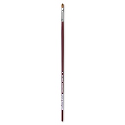 Da Vinci Kolinsky Red Oil Sable Brush - Filbert, Long Handle, Size 6