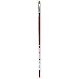 Da Vinci Kolinsky Red Oil Sable Brush - Filbert, Long Handle, Size 8