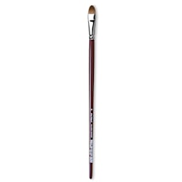 Da Vinci Kolinsky Red Oil Sable Brush - Filbert, Long Handle, Size 14