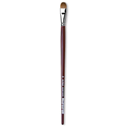 Da Vinci Kolinsky Red Oil Sable Brush - Filbert, Long Handle, Size 16