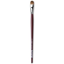 Da Vinci Kolinsky Red Oil Sable Brush - Filbert, Long Handle, Size 18