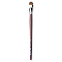 Da Vinci Kolinsky Red Oil Sable Brush - Filbert, Long Handle, Size 20