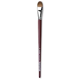Da Vinci Kolinsky Red Oil Sable Brush - Filbert, Long Handle, Size 22