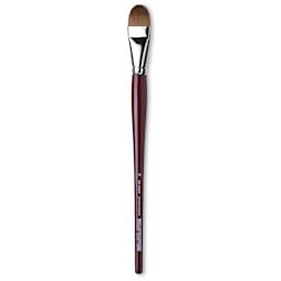 Da Vinci Kolinsky Red Oil Sable Brush - Filbert, Long Handle, Size 26