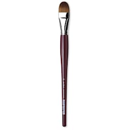 Da Vinci Kolinsky Red Oil Sable Brush - Filbert, Long Handle, Size 28