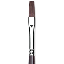 Winsor & Newton Galeria Brush - Flat, Size 4, Long Handle (close-up to show brush head)