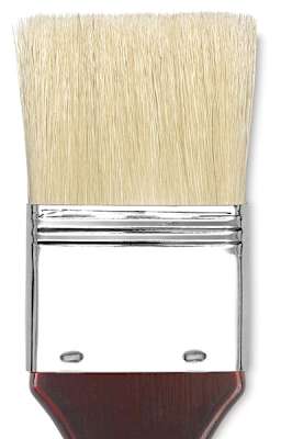 Blick Masterstroke Pure White Hog Bristle Skywash - Closeup of brush