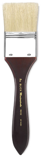 Blick Masterstroke Pure White Hog Bristle Skywash - Brush shown upright