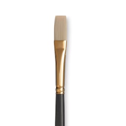 Princeton Series 6300 Dakota Synthetic Bristle Brush - Flat, Long Handle, Size 6 close up