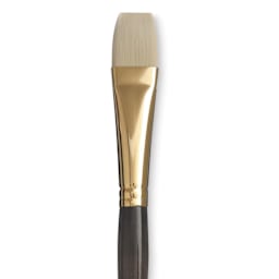 Princeton Series 6300 Dakota Synthetic Bristle Brush - Bright, Long Handle, Size 12 close up