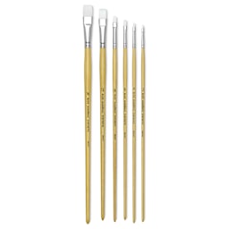 Blick Academic White Synthetic Brush Set - Bright, Set of 6