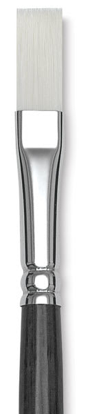 Blick Studio Synthetic Brushes - Closeup of Flat Brush Tip shown