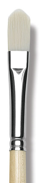 Da Vinci Top Acryl Synthetic Brushes- Closeup of Single Long Handle Filbert Brush shown 