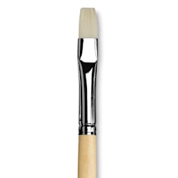 Da Vinci Top Acryl Synthetic Brush - Bright, Long Handle, Size 8 close up