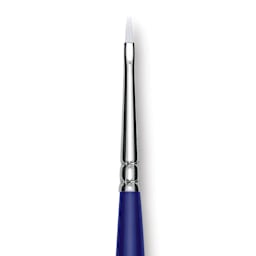 Blick Scholastic Wonder White Brush - Filbert, Long Handle, Size 0 close up