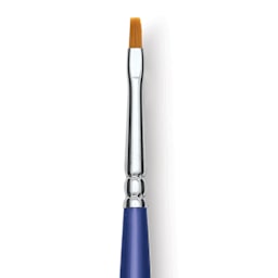 Blick Scholastic Golden Taklon Brush - Bright, Long Handle, Size 1