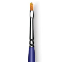 Blick Scholastic Golden Taklon Brush - Bright, Long Handle, Size 2 close up
